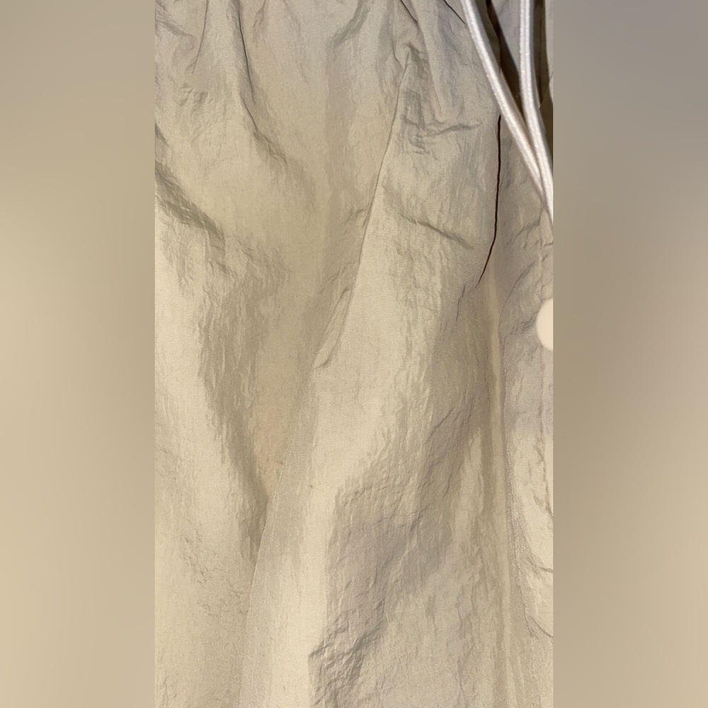 Topshop Curve balloon parachute linen trouser in sage - Picture 6 of 9